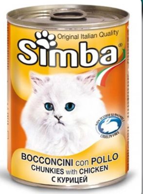 סימבה שימורים לחתולים בטעם עוף 400 גרם