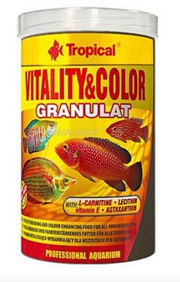 מזון יבש לדגי נוי מחזק צבע מגורען 550g\1000ml