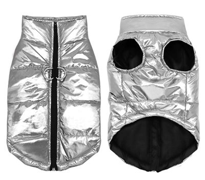 מעיל משמש בתור רתמה צבע כסף מידה L